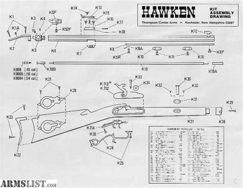  399. . 50 cal hawken rifle parts
